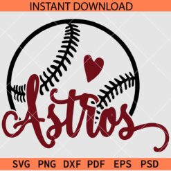 Astros Baseball Ball Sketch SVG, Astros Baseball Ball Décor SVG