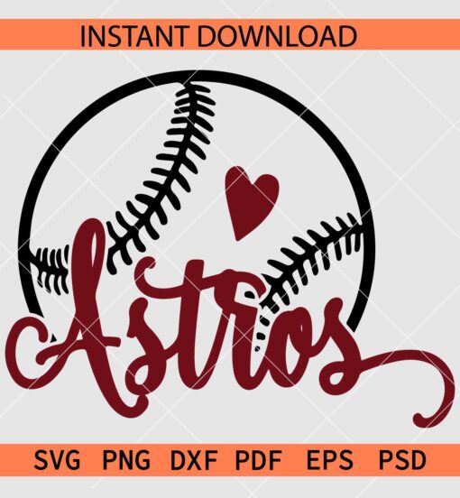 Astros Baseball Ball Sketch SVG, Astros Baseball Ball Décor SVG