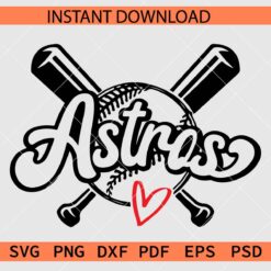 Astros Baseball Sports SVG, Astros Baseball and Hit Sticks SVG