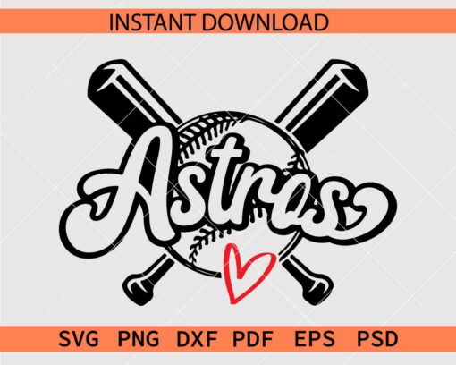 Astros Baseball Sports SVG, Astros Baseball and Hit Sticks SVG