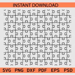 Autism Jigsaw Puzzle Pattern Drawing SVG, Autism Jigsaw Puzzle Pattern Sketch SVG