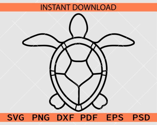 Baby Turtle SVG, Turtle Belly SVG, Turtle Sketch SVG