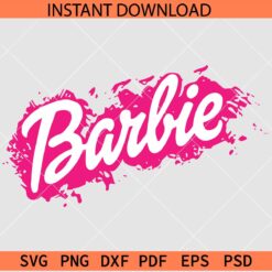 Barbie Splash SVG, Distressed Barbie SVG, Grunge Barbie SVG