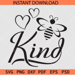 Be Kind Bee Heart Symbol SVG, Be Kind Bee Vector SVG