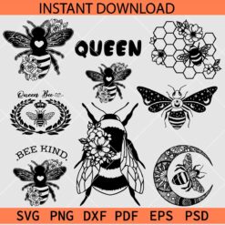 Bee Bundle SVG, Bee Kind SVG, Bee Insect Bundle SVG
