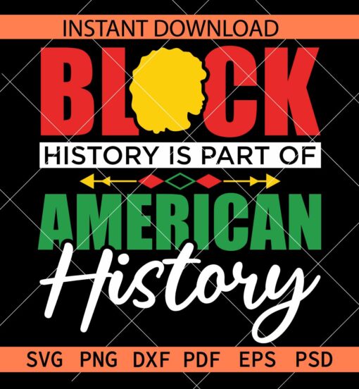 Black History is part of American History SVG, Juneteenth 1865 quote SVG, Juneteenth saying SVG