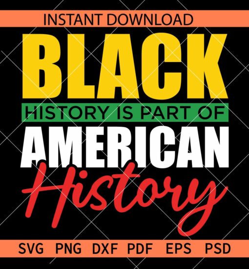Black History is part of American history SVG, Juneteenth Quote SVG, June 19 1865 SVG