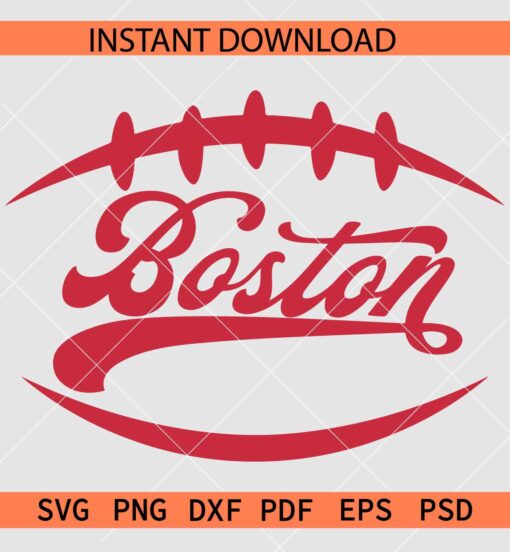 Boston Football ball Sketch SVG, Boston Football ball Line art SVG
