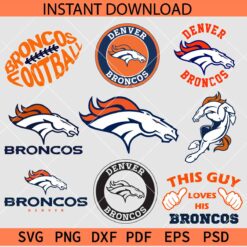 Broncos Logo Bundle SVG, Denver Broncos Logo Bundle SVG, The Broncos Bundle SVG