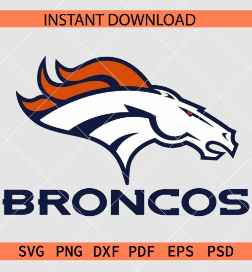 Broncos Logo SVG, Denver Broncos Logo SVG, Broncos Horse Head Logo SVG