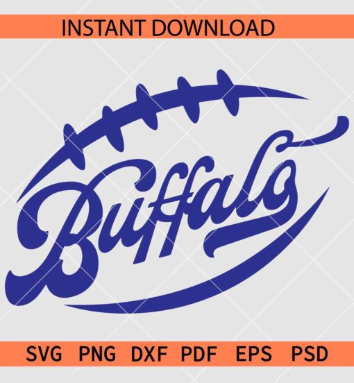 Buffalo Inside Football Ball SVG, Buffalo Football Ball Line Art SVG, Buffalo Sports SVG