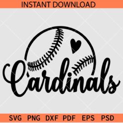 Cardinals Baseball Ball Sketch SVG, Cardinals Baseball Ball Décor SVG