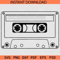 Cassette Tape Sketch SVG, Cassette Tape Drawing SVG, Cassette Tape Clip Art SVG