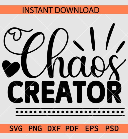 Chaos Creator Vector SVG, Chaos Creator Heart SVG