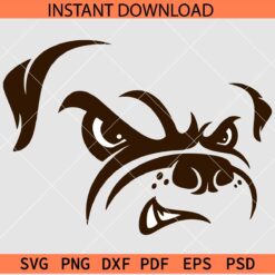 Cleveland Browns Bulldog Face SVG, Cleveland Bulldog SVG