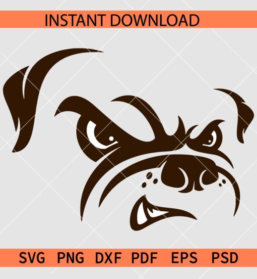 Cleveland Browns Bulldog Face SVG, Cleveland Bulldog SVG
