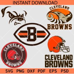 Cleveland Browns Bundle SVG, Cleveland Browns Logo Bundle SVG