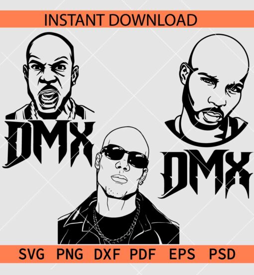 DMX Face Bundle SVG, DMX Portrait Bundle, DMX Rapper Bundle SVG