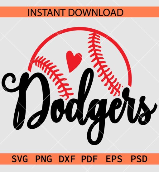 Dodgers Baseball Ball Drawing SVG, Dodgers Baseball Ball Sketch SVG