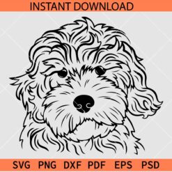 Doodle Dog Head SVG, Doodle Dog Breed SVG, Doodle Dog Head Vector SVG
