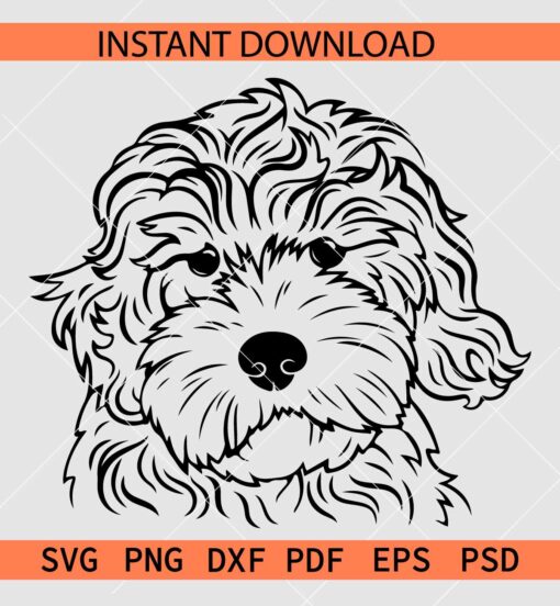 Doodle Dog Head SVG, Doodle Dog Breed SVG, Doodle Dog Head Vector SVG