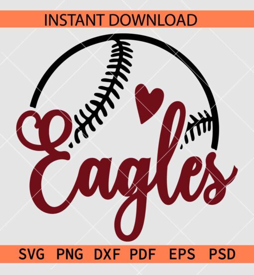 Eagles Baseball Ball Drawing SVG, Eagles Baseball Ball Sketch SVG