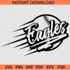 Eagles Baseball Ball in Speed SVG, Moving Eagles Baseball Ball SVG