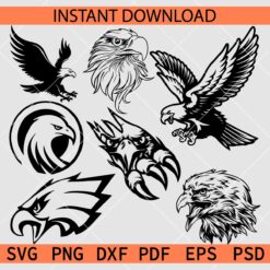 Eagles Bundle SVG, Eagles Bundle Vector SVG, Eagles Bundle Stencil SVG