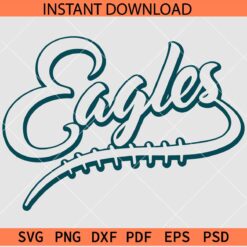 Eagles Wavy Text SVG, Eagles Name Logo SVG