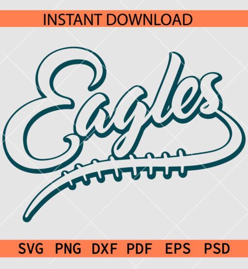 Eagles Wavy Text SVG, Eagles Name Logo SVG