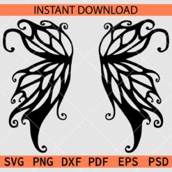 Fairy wings SVG, Fairy wings Vector SVG, Fairy wings Stencil SVG
