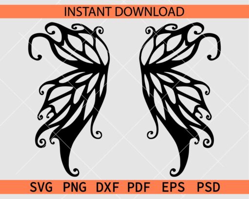 Fairy wings SVG, Fairy wings Vector SVG, Fairy wings Stencil SVG