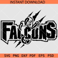 Falcons Claws SVG, Falcons Scratch SVG, The Falcons SVG