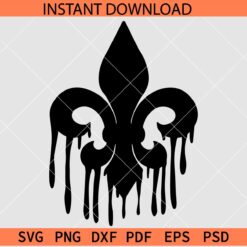 Fleur de lis drip SVG, Drippy Fleur de lis  Décor SVG