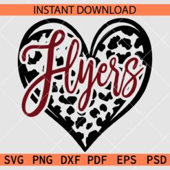 Flyers inside Leopard Print Heart SVG, Philadelphia Flyers Sports Décor SVG, The Flyers Sports SVG