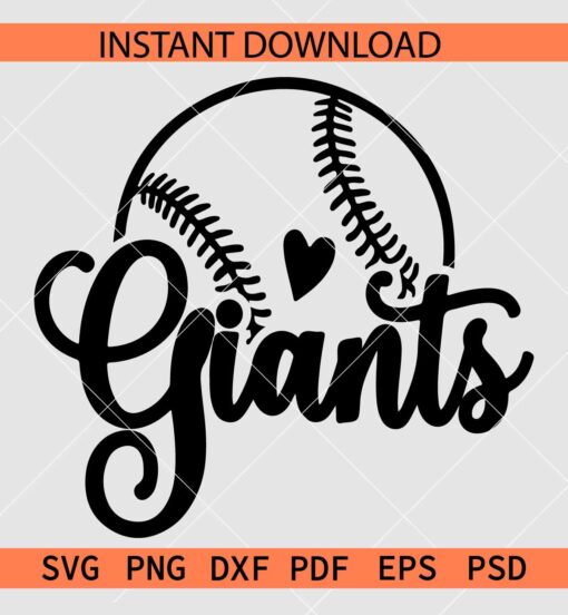 Giants Baseball Ball Sketch SVG, Giants Baseball Ball Vector SVG