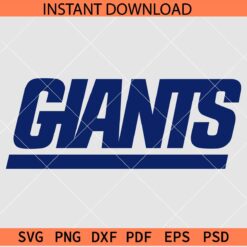 Giants Blue Name Logo SVG, The Giants Logo Vector SVG