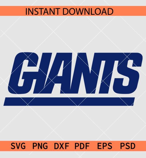 Giants Blue Name Logo SVG, The Giants Logo Vector SVG