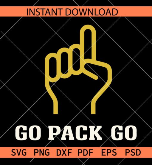 Go Pack Go Index Finger SVG, Packers Index Finger SVG