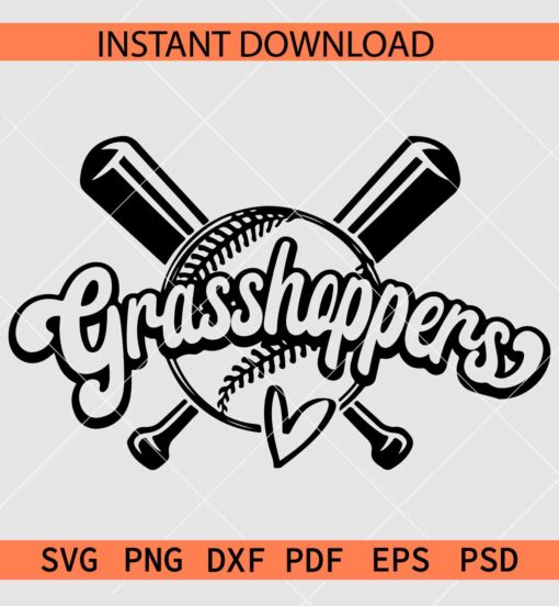 Grasshoppers Baseball Sports SVG, Grasshoppers Baseball Ball SVG