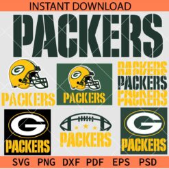 Green Bay Packers Bundle SVG, The packers Logo Bundle SVG