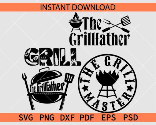 Grill Bundle Décor SVG, The Grill Father Bundle SVG, The Grill Master SVG