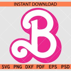 Grunge Barbie Logo B SVG, Barbie B Logo Vector SVG