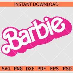 Grunge Barbie Name Logo SVG, Barbie Logo Vector SVG