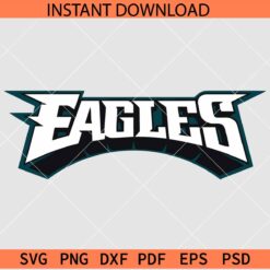Grunge Eagles Name Logo SVG