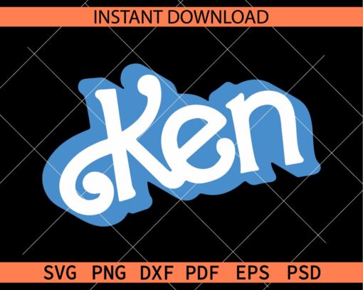 Grunge Ken Name Logo SVG, Ken Logo Vector SVG