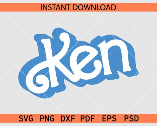 Grunge Ken Name Logo SVG, Ken Logo Vector SVG