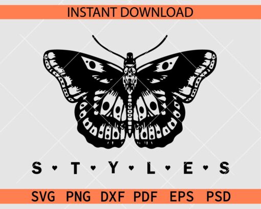 Harry styles Butterfly Vector SVG, Harry styles Butterfly Silhouette SVG