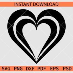 Heart Symbol Vector SVG, Heart Symbol Stencil SVG