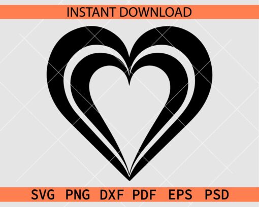 Heart Symbol Vector SVG, Heart Symbol Stencil SVG